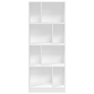 vidaXL Bookcase White 57x28.5x141 cm Engineered Wood