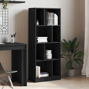 vidaXL Bookcase Black 57x28.5x141 cm Engineered Wood