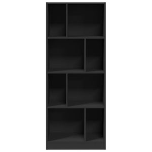 vidaXL Bookcase Black 57x28.5x141 cm Engineered Wood