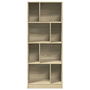 vidaXL Bookcase Sonoma Oak 57x28.5x141 cm Engineered Wood