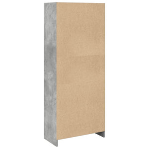 vidaXL Bookcase Concrete Grey 57x28.5x141 cm Engineered Wood