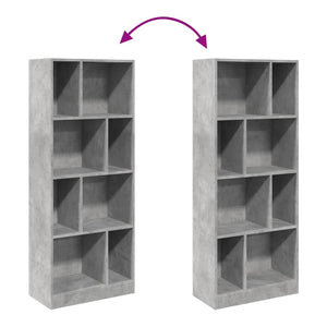 vidaXL Bookcase Concrete Grey 57x28.5x141 cm Engineered Wood