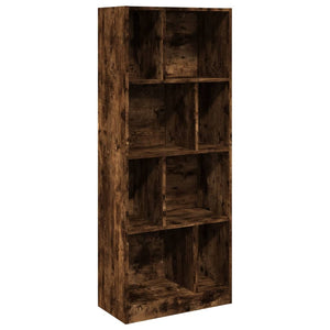 vidaXL Bookcase Smoked Oak 57x28.5x141 cm Engineered Wood