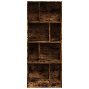 vidaXL Bookcase Smoked Oak 57x28.5x141 cm Engineered Wood