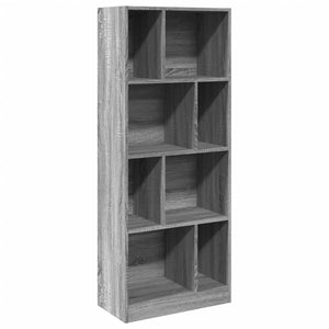 vidaXL Bookcase Grey Sonoma 57x28.5x141 cm Engineered Wood