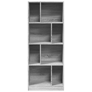 vidaXL Bookcase Grey Sonoma 57x28.5x141 cm Engineered Wood