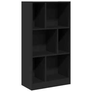 vidaXL Bookcase Black 57x28.5x107.5 cm Engineered Wood