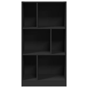 vidaXL Bookcase Black 57x28.5x107.5 cm Engineered Wood