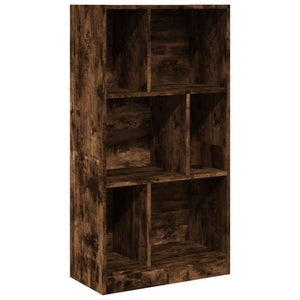 vidaXL Bookcase Smoked Oak 57x28.5x107.5 cm Engineered Wood