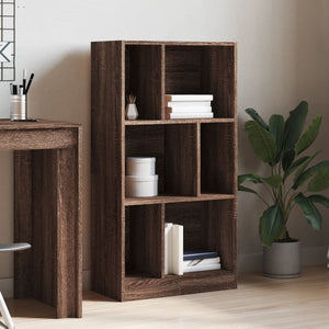 vidaXL Bookcase Brown Oak 57x28.5x107.5 cm Engineered Wood