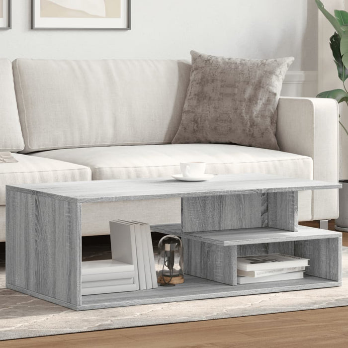 vidaXL Coffee Table Grey Sonoma 102x55x35 cm Engineered Wood