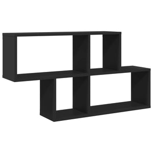 vidaXL Wall Shelf Black 100x20x53 cm Engineered Wood