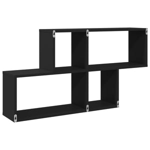 vidaXL Wall Shelf Black 100x20x53 cm Engineered Wood