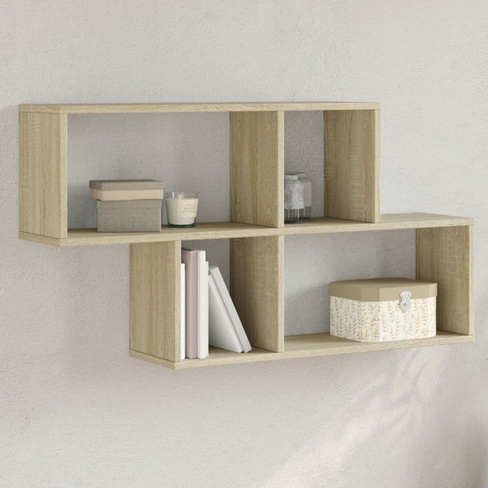 vidaXL Wall Shelf Sonoma Oak 100x20x53 cm Engineered Wood