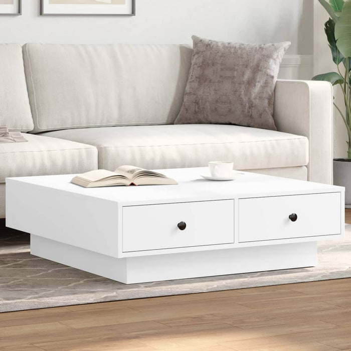 vidaXL Coffee Table White 90x90x28 cm Engineered Wood