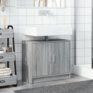 vidaXL Sink Cabinet Grey Sonoma 63x29x55 cm Engineered Wood