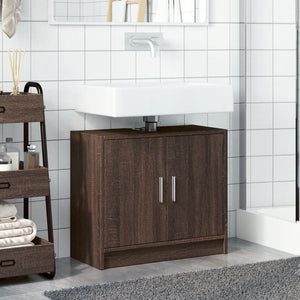 vidaXL Sink Cabinet Brown Oak 63x29x55 cm Engineered Wood