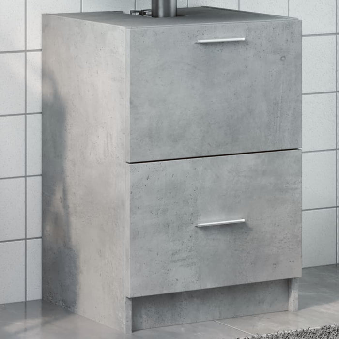 vidaXL Sink Cabinet Concrete Grey 40x37x59 cm Engineered Wood