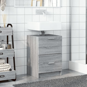 vidaXL Sink Cabinet Grey Sonoma 40x37x59 cm Engineered Wood