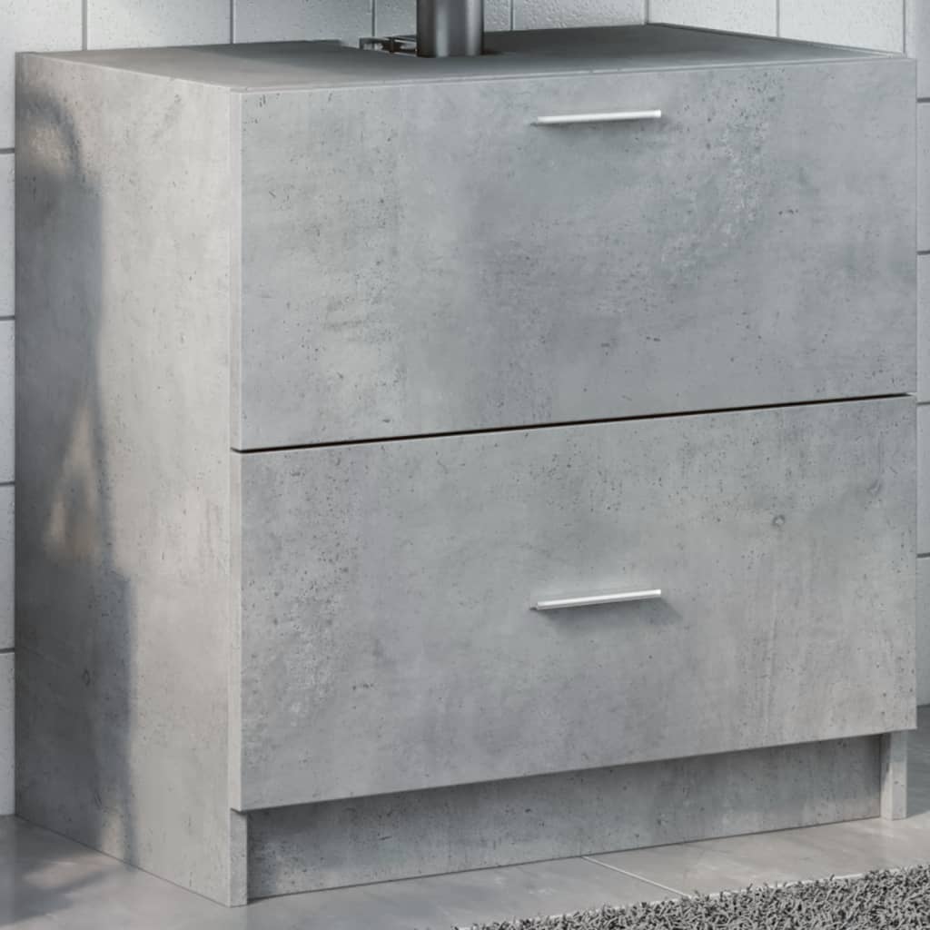 vidaXL Sink Cabinet Concrete Grey 59x37x59 cm Engineered Wood