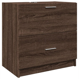 vidaXL Sink Cabinet Brown Oak 59x37x59 cm Engineered Wood