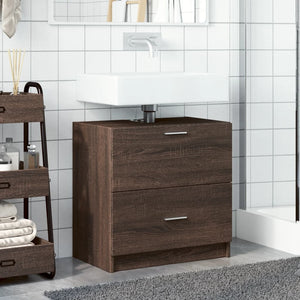 vidaXL Sink Cabinet Brown Oak 59x37x59 cm Engineered Wood