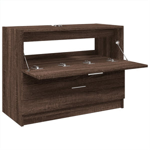 vidaXL Sink Cabinet Brown Oak 78x37x59 cm Engineered Wood