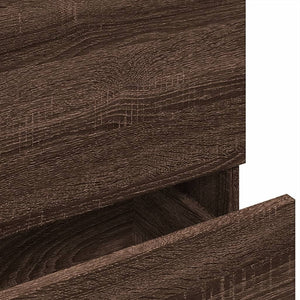 vidaXL Sink Cabinet Brown Oak 78x37x59 cm Engineered Wood