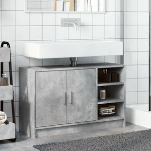 vidaXL Sink Cabinet Concrete Grey 90x29x55 cm Engineered Wood