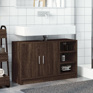 vidaXL Sink Cabinet Brown Oak 90x29x55 cm Engineered Wood