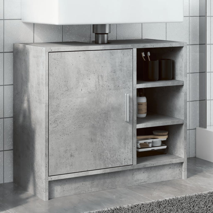 vidaXL Sink Cabinet Concrete Grey 63x29x55 cm Engineered Wood