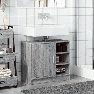 vidaXL Sink Cabinet Grey Sonoma 63x29x55 cm Engineered Wood