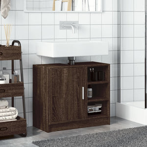 vidaXL Sink Cabinet Brown Oak 63x29x55 cm Engineered Wood