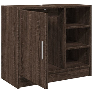 vidaXL Sink Cabinet Brown Oak 63x29x55 cm Engineered Wood