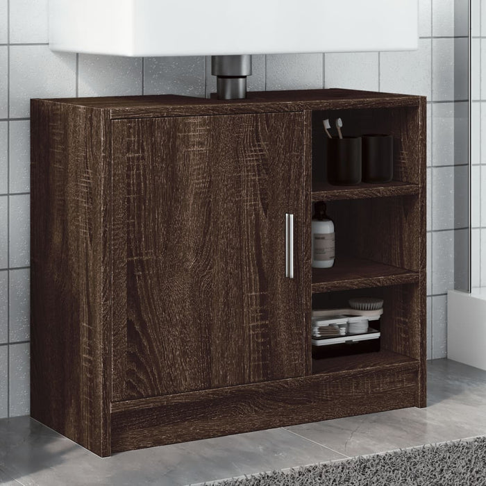 vidaXL Sink Cabinet Brown Oak 63x29x55 cm Engineered Wood