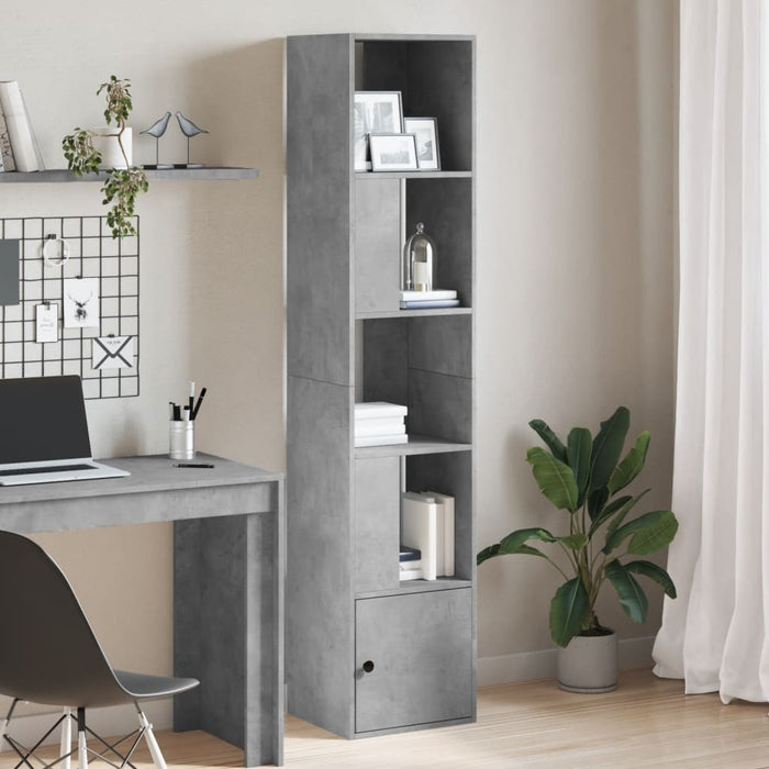 vidaXL Bookcase Concrete Grey 40x36x189 cm Engineered Wood