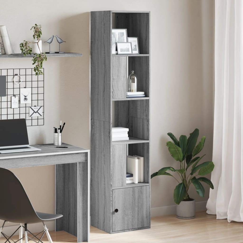 vidaXL Bookcase Grey Sonoma 40x36x189 cm Engineered Wood