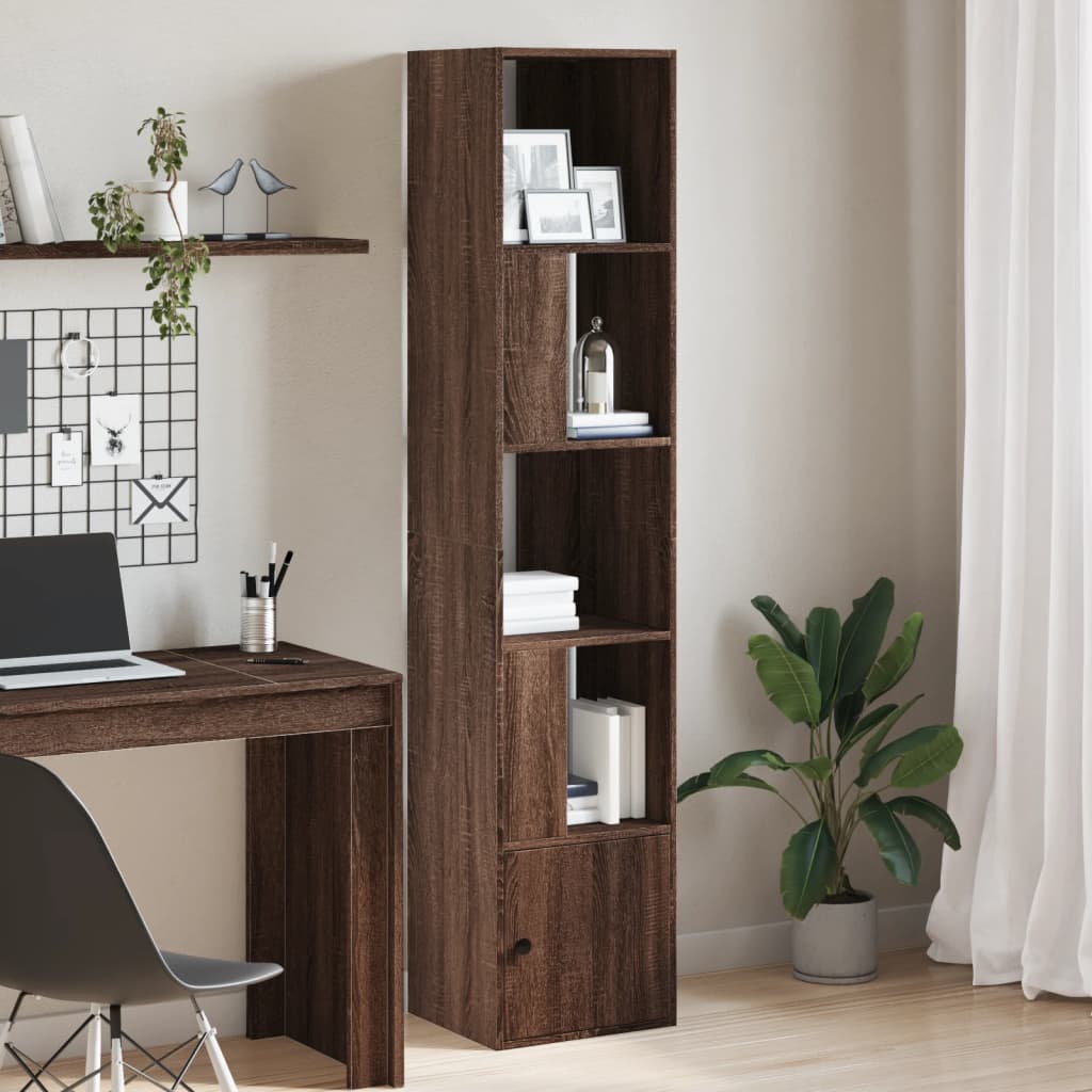 vidaXL Bookcase Brown Oak 40x36x189 cm Engineered Wood