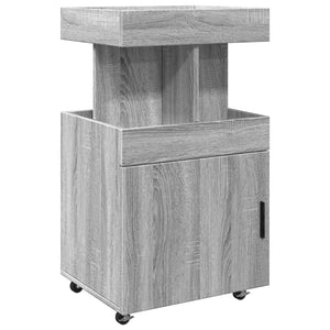 vidaXL Bar Cart Grey Sonoma 50x41x89 cm Engineered Wood