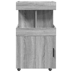 vidaXL Bar Cart Grey Sonoma 50x41x89 cm Engineered Wood