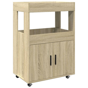 vidaXL Bar Cart Sonoma Oak 60x39.5x89 cm Engineered Wood