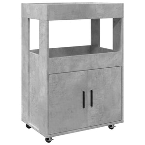 vidaXL Bar Cart Concrete Grey 60x39.5x89 cm Engineered Wood