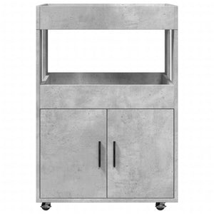 vidaXL Bar Cart Concrete Grey 60x39.5x89 cm Engineered Wood