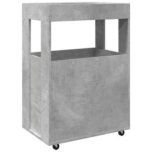 vidaXL Bar Cart Concrete Grey 60x39.5x89 cm Engineered Wood