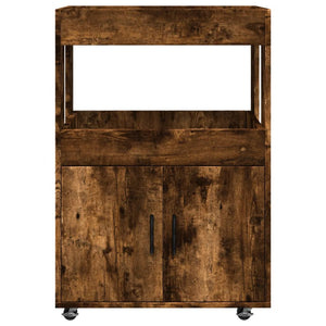 vidaXL Bar Cart Smoked Oak 60x39.5x89 cm Engineered Wood