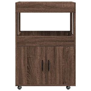 vidaXL Bar Cart Brown Oak 60x39.5x89 cm Engineered Wood