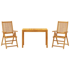 vidaXL 3 Piece Garden Dining Set Solid Wood Acacia