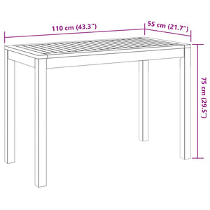 vidaXL 3 Piece Garden Dining Set Solid Wood Acacia