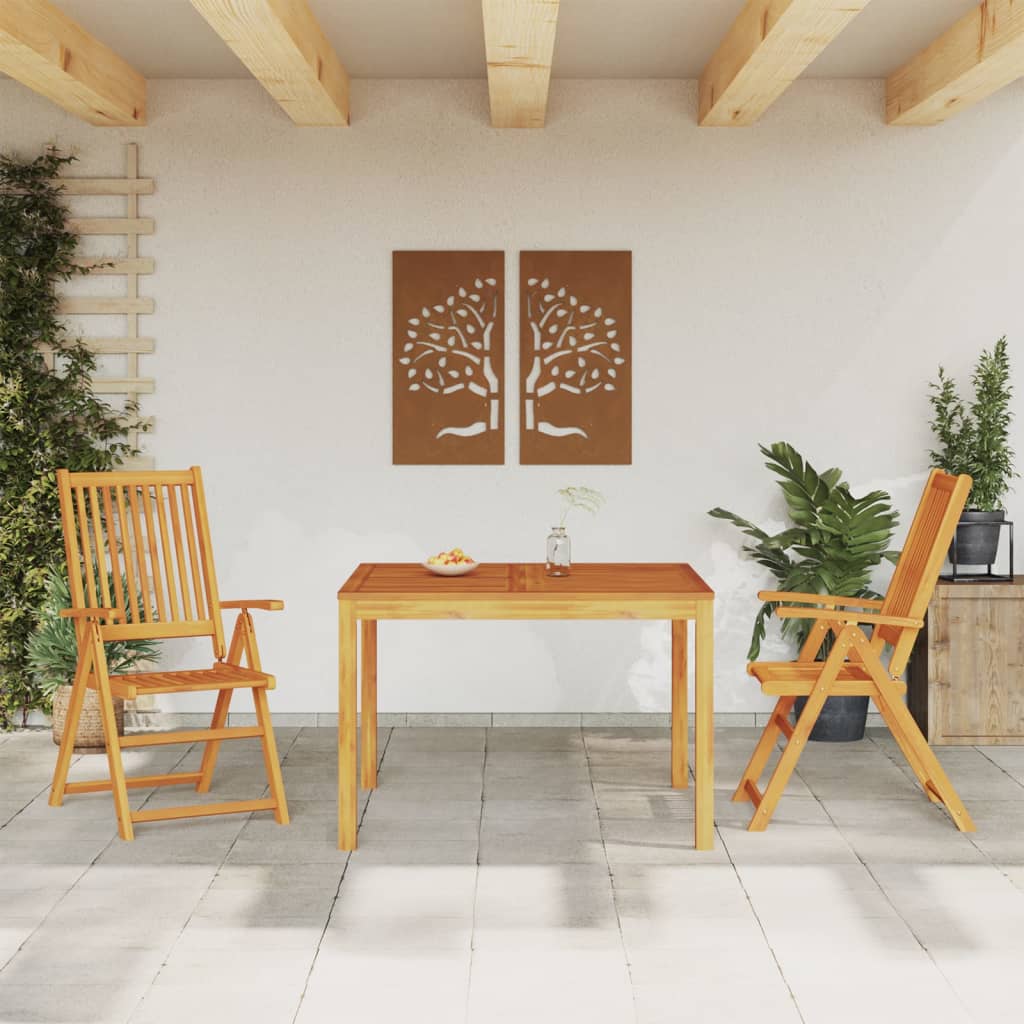 vidaXL 3 Piece Garden Dining Set Solid Wood Acacia