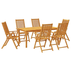 vidaXL 7 Piece Garden Dining Set Solid Wood Acacia